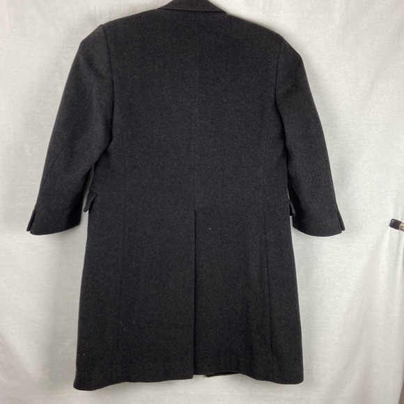 Adolfo Topcoat 40S Black/Gray Wool/Cashmere - Picture 8 of 8